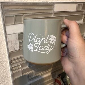 Green Ceramic Mug - Plant Lady
